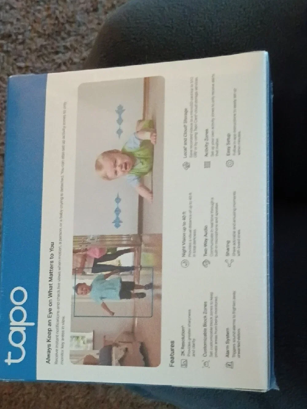 Tapo 2K Home Security Wi‑Fi Camera - Blue/White